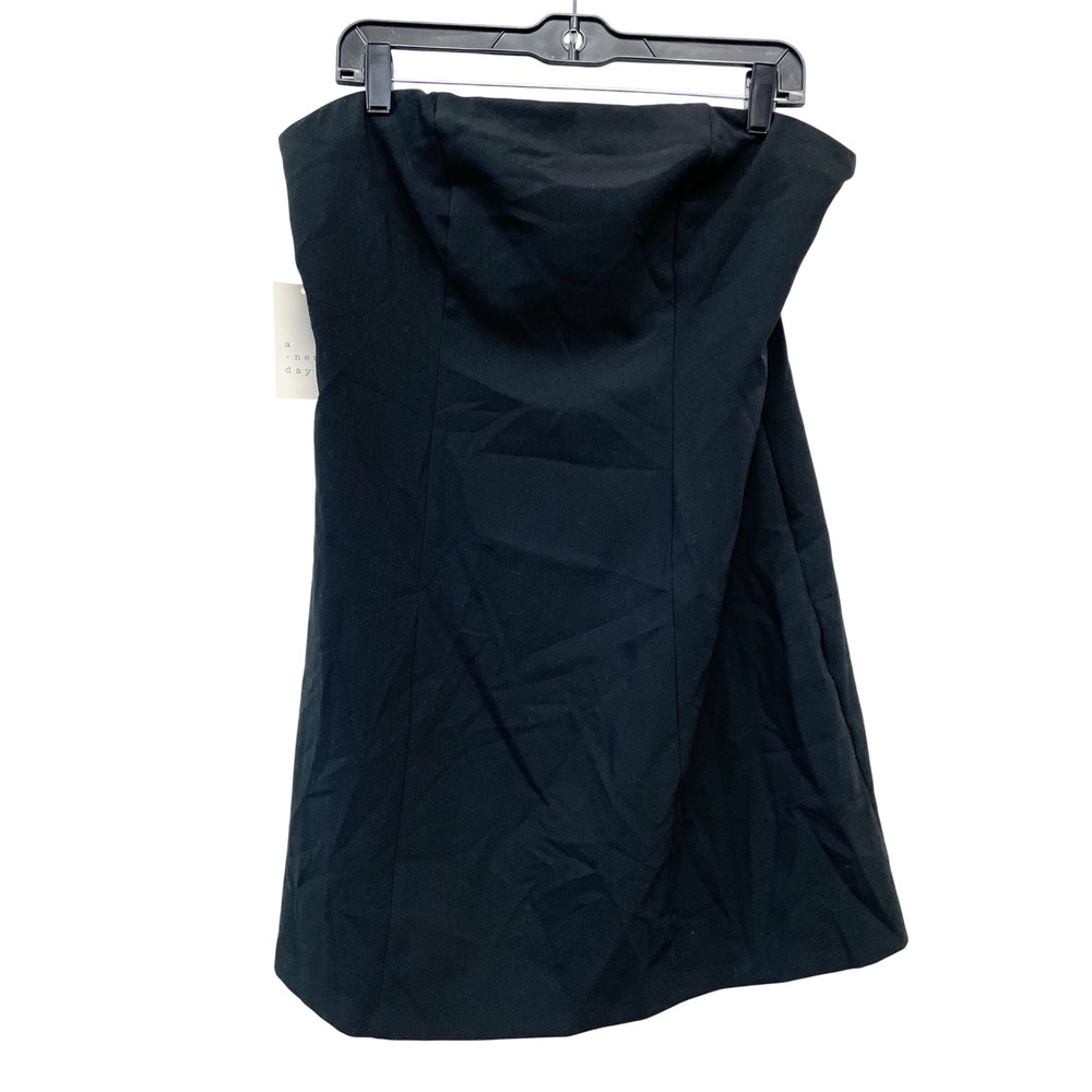 A New Day Women's Black Strapless Sculpted Tube Mini Dress Size 12